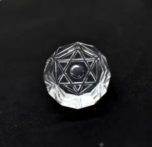 Соломоновая печать, резьба по хрустальным звездам Размером 19x19x10 мм, свободный драгоценный камень, резной кристалл для ювелирных изделий и хрустальных поделок, изготовление короля