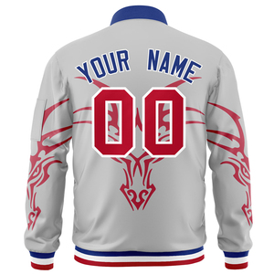 Wholesale Custom Embroidery Varsity Bomber <b>Jackets</b> <b>for</b> <b>Men</b> Winter Plus Size <b>Baseball</b> Team Lettermen Coats with Stand Collar - Product Image 4