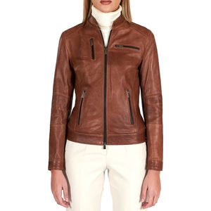 Prix pas cher nouveau respirant dernière conception femmes à la mode 2025 véritable haute qualité femmes meilleur Design vestes en cuir - Product Image 1