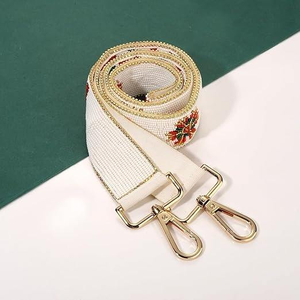 Sangle de sac à main perlée faite à la main avec des clips métalliques, design festif COLORÉ pour sacs à main, sacs à bandoulière et sacs travers pour glowin fashion - Product Image 4