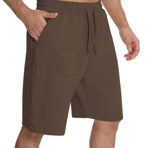 Short de course pour hommes avec fermeture à taille élastique Taille moyenne Type solide Motif uni Tissu en toile teint OEM Service disponible - Product Image 3