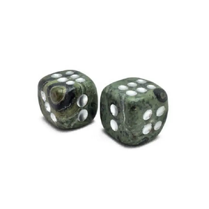 Dés à jouer en pierre de haute qualité D6 Cube jaspe kambaba Pierre précieuse naturelle Cristal Dés à jouer gravés en points Ensemble de dés personnalisés Viking Grossiste - Product Image 1
