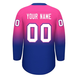 Uniformes de Hockey de poliéster 100% con nombre de equipo transpirable de alta calidad, nuevo diseño, camisetas de Hockey personalizadas - Product Image 2