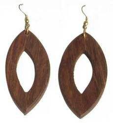 Pendientes de estilo Ángel hechos a mano hechos de mango Acacia y madera de pino con remolinos de resina y diseño cortado con láser perfecto - Product Image 3