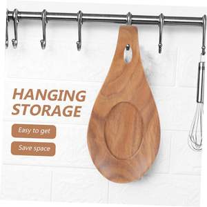 ที่วางช้อนสำหรับซุปที่วางบนเคาน์เตอร์ไม้ช้อนแบบเรียบง่ายส่วนที่เหลือในครัวซุป - Product Image 3