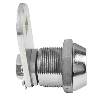 Cylindre de serrure à came pour distributeur automatique, haute sécurité, mécanisme à clé plate finlandaise, 2 clés, finition chromée, alliage de zinc, ABA