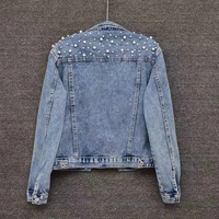 Nouvelles vestes en jean personnalisées pour femmes, col en fourrure véritable, manteau décontracté, style vintage, respirant, coupe régulière
