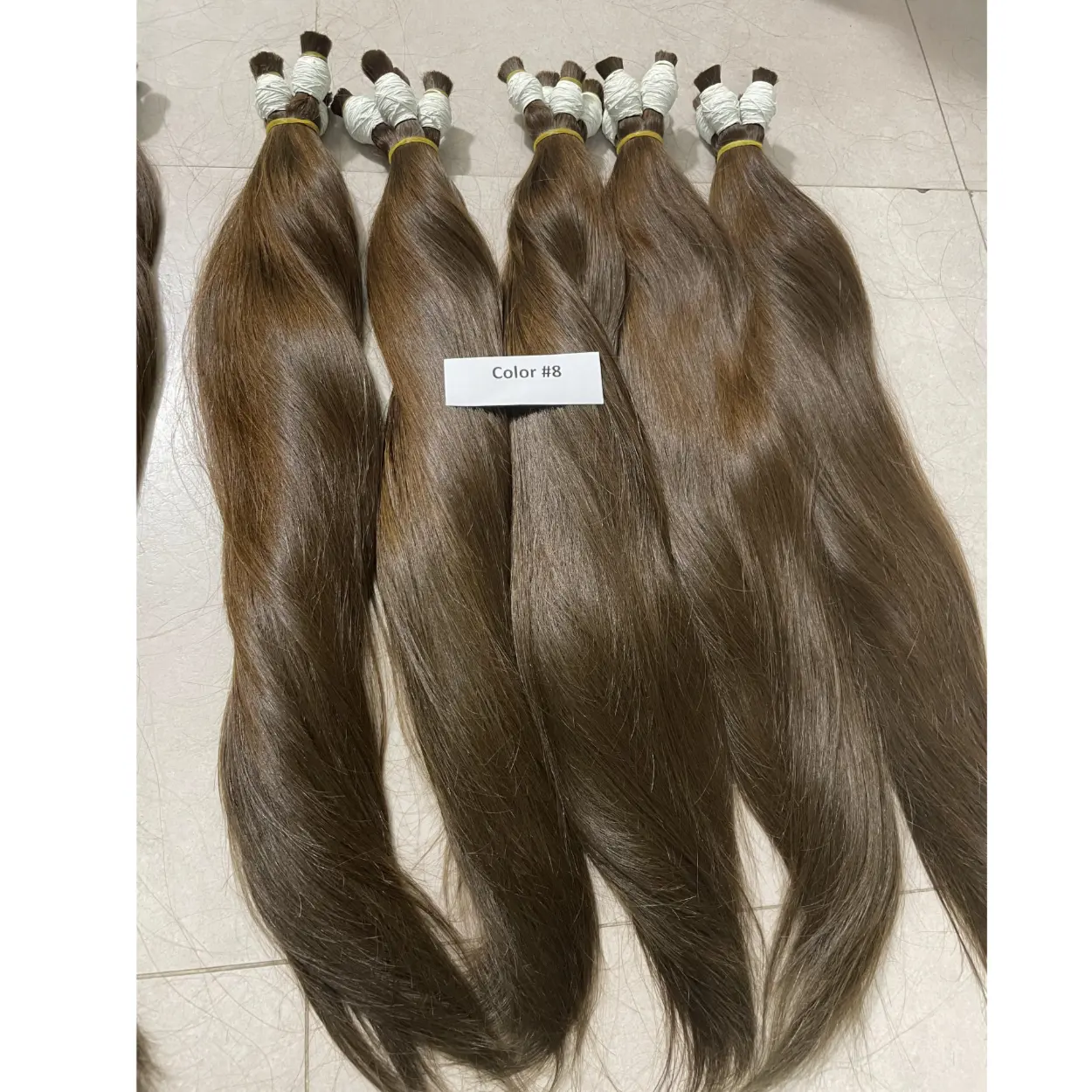 The best bulk super silky smooth natural black and high quality all size real Vietnamese bulk human hair