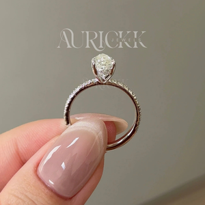 Bague de fiançailles en moissanite taille poire, micro-pavé, argent sterling, bijoux vintage pour femmes, bijoux de fête - Product Image 4