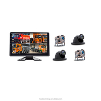 Haut standard 4 canaux 10.1 pouces IPS écran enregistrement en temps réel zone aveugle surveillance système Android DVR