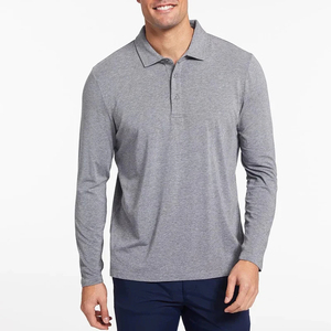Chemises polo à manches longues pour hommes, prix compétitif, tendance, séchage rapide, 100% coton, service OEM - Product Image 1