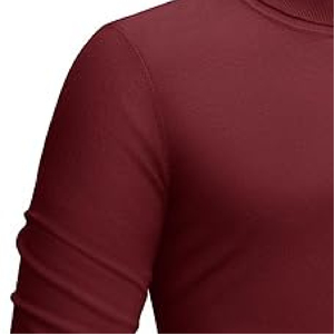 Nueva venta al por mayor de calidad profesional 100% algodón cuello alto Color sólido suéter hombres otoño estándar ODM Anti-retráctil - Product Image 3