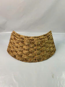 Collar de Árbol de Navidad Tejido de Jacinto de Agua Marrón Natural para Acción de Gracias, Halloween y Navidad - Product Image 3