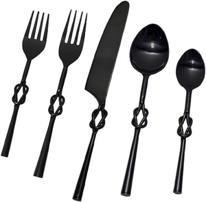 Top Selling Indian Supplies Wholesale Stainless Steel Gold Polished Flatware Restaurant Hotel <b>Cutlery</b> <b>Set</b> for Dinnerware Use - Product Image 6