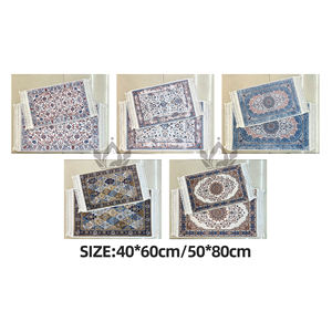 พรมปูพื้นกำมะหยี่เนื้อนุ่มแบบคลาสสิก ผลิตด้วยเครื่องจักร ขอบพู่ตกแต่ง  ฐานกันลื่นแบบจุด ซักเครื่องได้ เหมาะสำหรับบ้าน ห้องนอน ห้องน้ำ - Product Image 5