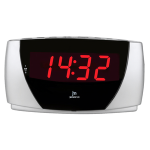 Justaminute Digital Alarm <b>Clock</b> Silver 2 Alarms With Snooze Function <b>Battery</b> And Mains Powered - Product Image 2