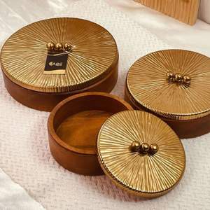 Bol à salade en bois avec couvercle en acier inoxydable tendance, bol de service alimentaire, vaisselle, fait à la main, écologique, style américain, vente en gros à prix réduit - Product Image 5