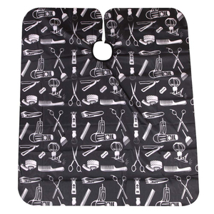 Capes de barbier avec crochet élastique en métal imprimé avec logo personnalisé Casquette de salon de coiffure en denim avec pour la coupe de cheveux et l'utilisation en salon de coiffure - Product Image 3