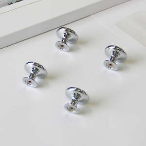 Manija de Perilla Rectangular Moderna de Aleación de Zinc, Herraje para Gabinete Cromado Pulido para Cocina, Comedor, Dormitorio, Sala de Estar, Cajón - Product Image 4