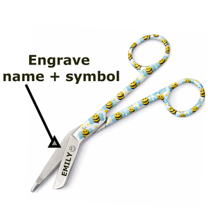 Juego de Tijeras de Enfermería Manuales de 3 Piezas (Pinzas para Arterias de 6 Pulgadas, Tijeras de Enfermería de 5 Pulgadas, Tijeras para Vendajes de 5.5 Pulgadas) - Patrón de Tablero de Ajedrez, Certificación CE - Product Image 2