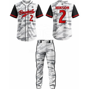 Nueva Llegada de Ropa Deportiva, Uniforme de Béisbol 100% Poliéster, Uniforme de Béisbol al Mejor Precio - Product Image 5
