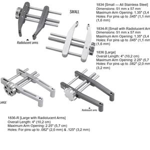ชุดเครื่องมือผ่าตัดแบบใช้มือ คอมเพรสเซอร์ HFD ตัวดึงเนื้อเยื่อ ขนาดต่างๆ แบบยึดติดเอง ใช้ซ้ำได้ ทำจากสแตนเลส - Product Image 3
