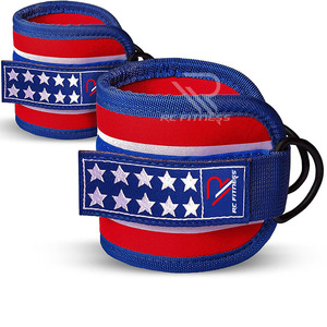 Customized Exercise Gym <b>Brace</b> Leather Cable Machine Kickback Cuff Attachment Adjustable <b>Ankle</b> Weight Straps Professional - Product Image 4