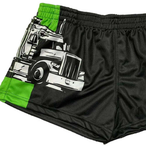 Pantalones cortos de fútbol de rugby de poliéster de alta calidad, bolsillo con cremallera, diseño sólido informal, pantalones cortos de sublimación con logotipo personalizable Digital - Product Image 2