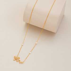 Rose Gold Plated Trendy Diamond & Pearl Channel Set Necklace Link <b>Chain</b> Wedding Occasion - Product Image 2