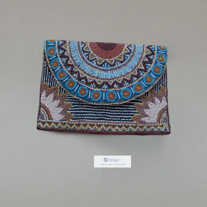 Perles de verre multicolores à la mode brodées soirée nuptiale pochette messager artisanal et sacs à main par le meilleur fournisseur - Product Image 5