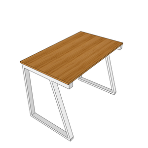 BFTB2001 Trapez Bamboo II 100x60cm Simple Minimalist Office <b>Desk</b> <b>Foldable</b> Wooden Computer <b>Desk</b> with Assembled Iron Legs - Product Image 5