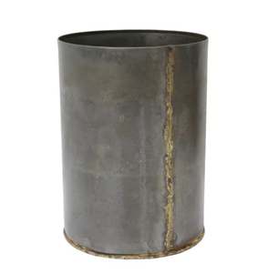 Ensemble de 3 jardinières rondes au design métallisé, plantes et pots de couleur soudés rouillés pour le jardinage, l'extérieur, l'intérieur, la maison et le jardin. - Product Image 4