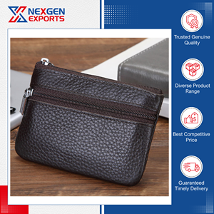 Venta Exclusiva, Calidad Confiable, Alta Demanda, Cartera de Cuero Genuino con Opción de Logotipo Personalizado, Cierre de Cremallera Resistente, Cantidad al por Mayor - Product Image 3