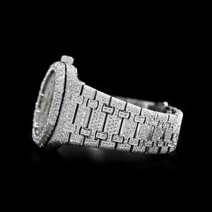 Montre mécanique analogique de luxe pour homme, marque Bus, haute qualité, clarté VVS, style Hip Hop, boîtier en acier inoxydable, diamant de laboratoire - Product Image 2