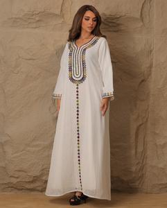 Abaya de satén de lujo personalizada al por mayor para mujer, seda de alta calidad, estilo Dubái, mangas con volantes, pequeña, turca, tradicional, musulmana - Product Image 1