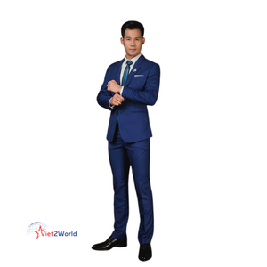 Veste de costume pour hommes version coréenne coupe ajustée taille personnalisée multicolore double boutonnage fermeture éclair braguette respirante - Product Image 5