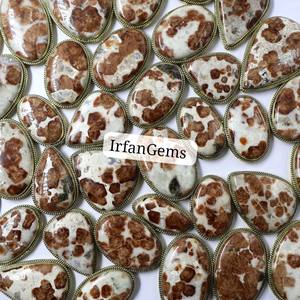 Brass Handmade Rings Pendants Jewelry Making Stone 100% Natural Wollastonite Grooved Pendant Loose Gemstones Bulk Lot Garnet - Product Image 5