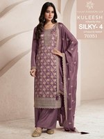 Robe de soirée indienne traditionnelle en soie Banarasi, style actrice de série télévisée, combinaison de couleurs parfaite, motif unique, sur mesure