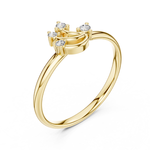 Jewels 14K Solitaire Diamond Bague de fiançailles pour cadeau de proposition - Product Image 6