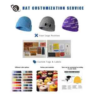 Bonnets en tricot Bennies respirants et tendance, personnalisation OEM, bonnets en jacquard pour hommes, séchage rapide, 100% laine - Product Image 3