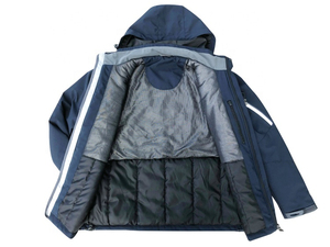 Veste Softshell décontractée en toile à col mandarin sportive et enduite, unisexe, doublée de coton matelassé, confortable, coupe-vent - Product Image 3