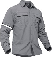 Chemise de pêche personnalisée, boutonnée, imperméable, respirante, UPF 50, pour homme, vente chaude, 100% polyester, manches longues, séchage rapide
