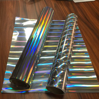 Film de lamination thermique métallisé holographique en vinyle pour autocollants adhésifs anti-contrefaçon, certifié ISO9001, pour utilisation en supermarché