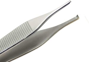 Pinzas manuales de acero inoxidable Adson Kocher con fórceps de tejido quirúrgico de bloqueo de trinquete con puntas dentadas para uso médico dental - Product Image 2