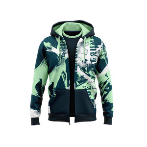 บริการ OEM เสื้อฮู้ดดี้กันลมสำหรับผู้ชาย แบบสั่งทำพิเศษด้วยเทคนิคการพิมพ์แบบระเหิด สำหรับฤดูหนาว - Product Image 5
