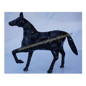 Caballo de pie, estatua de Metal de aluminio, estatuilla de Arte de caballo, decoración decorativa para el hogar, Hotel y oficina - Product Image 2