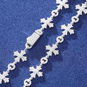 Chaîne à maillons croisés de 12 mm en or massif 10 carats sertie de diamants de laboratoire VVS, chaîne cubaine Miami Hip Hop pour hommes, or sur mesure - Product Image 4