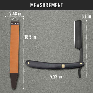 Afeitadora recta de peluquero de alta calidad para el cuidado facial de los hombres con cuchillas de un solo filo de acero inoxidable Mango de plástico Etiqueta privada - Product Image 5