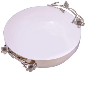 Finition émaillée Bol arrondi en bois d'acacia Soupe Nouilles Serveur Maison Hôtel Dîner Traiteur Bol de service pour usage domestique - Product Image 6