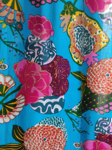 Cortinas opacas tejidas de algodón con estampado de frutas turquesa de temporada de otoño de lujo y cenefas para decoración de ventanas de sala de estar y dormitorio - Product Image 3